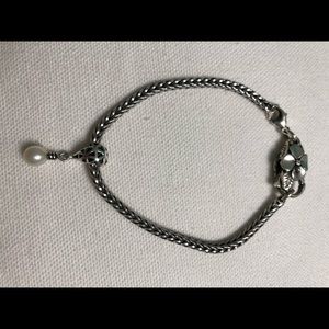 Trollbeads large flower bracelet and Pearl Pendant